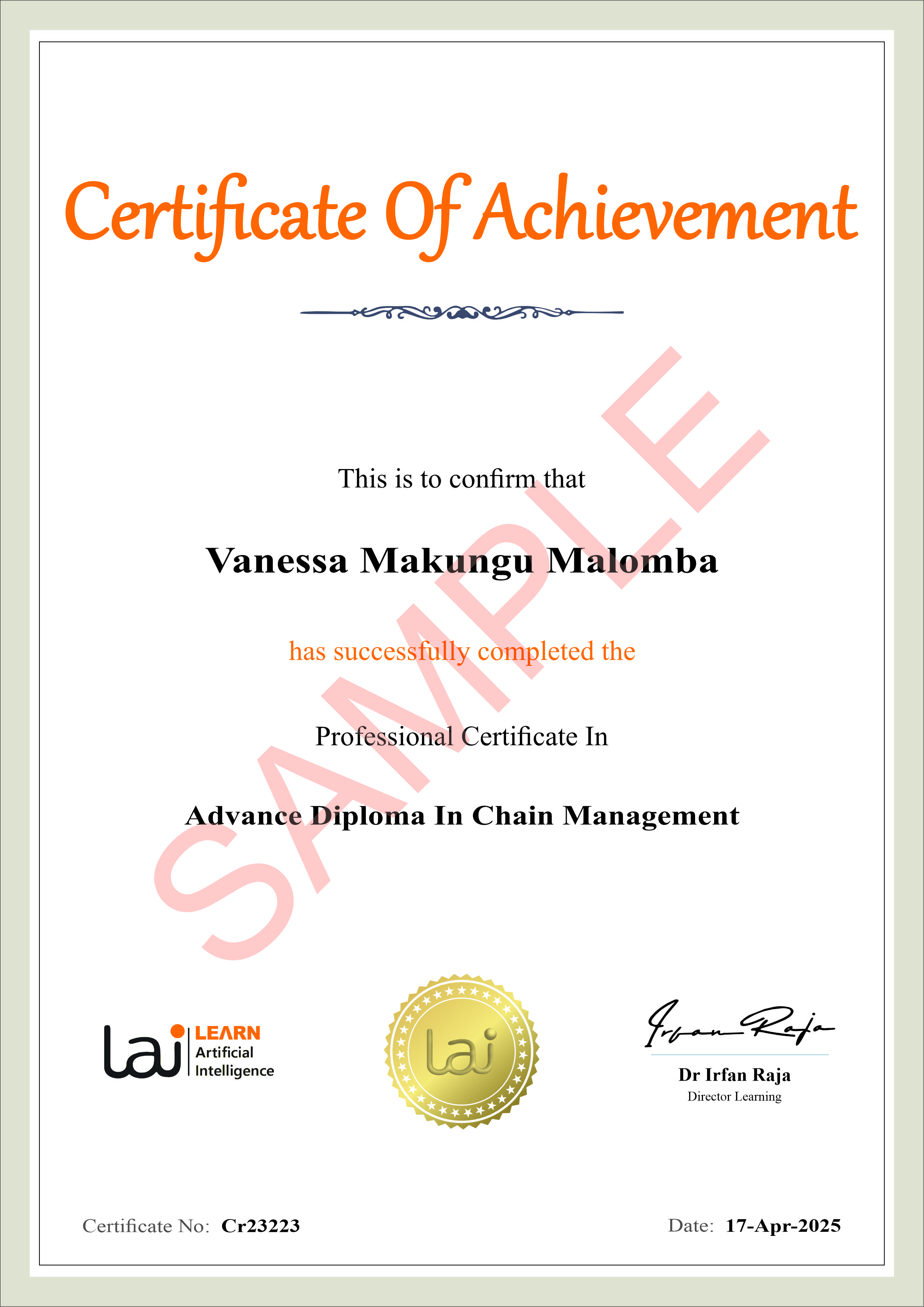 certificate